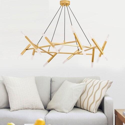 Modern designer Nordic led chandelier Fashion Black Gold Led pendant lamp Art Deco Designer Chandelier Light for home