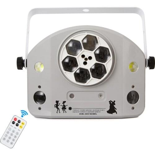 6 Bee Eye Led Strobe R/G Laser Pattern Stage Lighting Remote 4 Effect IN 1 Dj Light For Home Party KTV Night Club Wedding Dance