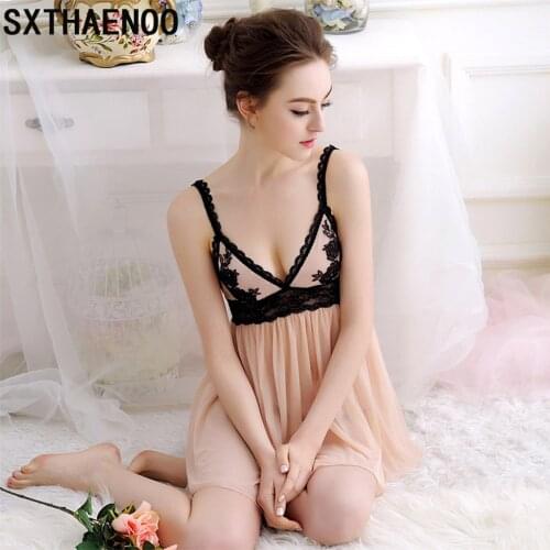 Женские ночные сорочки SXTHAENOO China At AliExpress