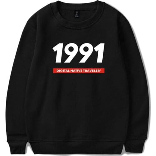 EXO 1991 Hoodie Mens/Womens Sweatshirt Fashion O-Neck Mens Sweatshirt EXO Oversized Top Casual Mens Black Pullover