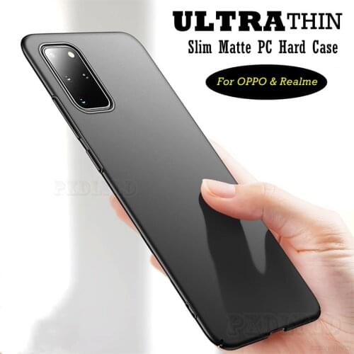 Slim Phone Case for OPPO Reno 2 Z 3 4 5 Pro Find X2 Neo X3 Lite Realme XT X2 Pro Hard PC Matte Cover Carcasa Protective Case