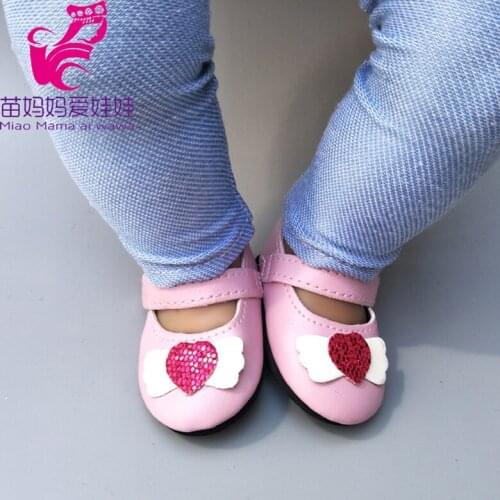 Doll Shoes 18" Girl Dolls Single Shoes Doll Accessories 17" Baby Reborn Doll Pink Shoes Girl Gift Toy Shoes
