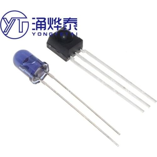 YYT 10PCS=5set TSAL6200 HS0038B infrared receiver tube transmitter tube integrated infrared receiver head 940nm
