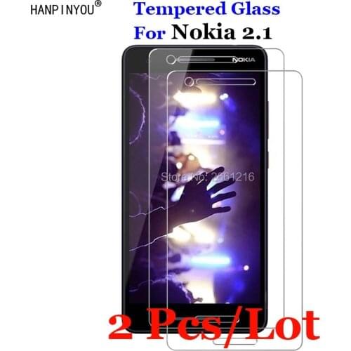 2 Pcs/Lot For Nokia2.1 (2018) Tempered Glass 9H 2.5D Premium Screen Protector Film For Nokia 2.1 TA-1080 TA-1092 5.5"