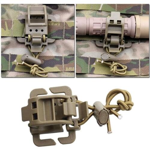 New 1Pcs Backpacking Clip Outdoor Webbing Buckle Clamp Clasp Tactical Flashlight Ice Axe Walking Stick Tripod Fixed Clip