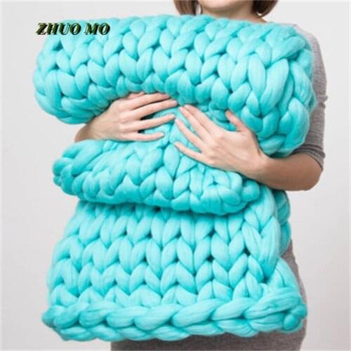 ZHUO MO Acrylic Blankets For Sofa