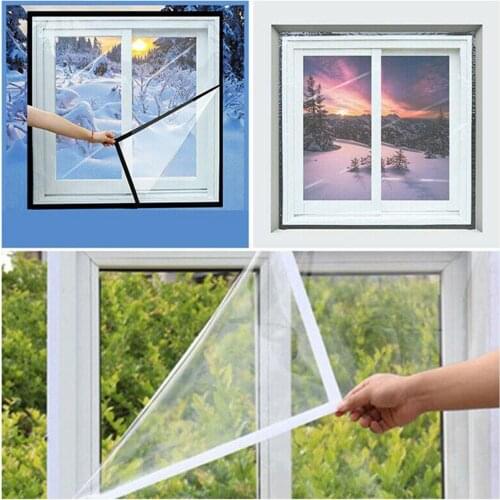 Winter Window Film Self-Adhesive Insulation Windproof Warm Insulator Clear Winterizing Sealing Shrink Seal Covers Cold Wrap