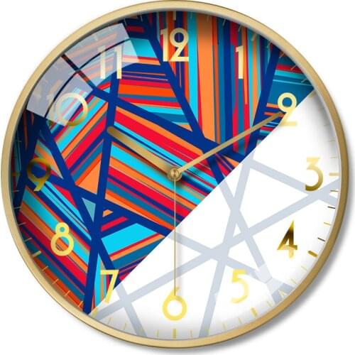 Gold Luxury Wall Clock Metal Living Room Watch Home Clocks Wall Home Decor Nordic Horloge Murale Design Moderne Reloj Pared Gift