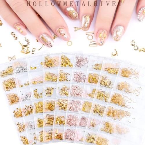 10 Models Jewelry Disc Star Moon Rivet Japanese Openwork Alloy Rivet Jewelry Cross-border Special For UV Resin Silicone Molds