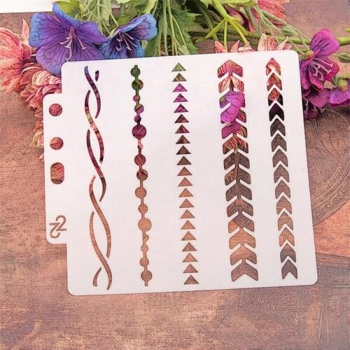 14.1*13 lacework scrapbook stencils spray plastic mold shield DIY cake hollow Embellishment printing lace ruler Easter