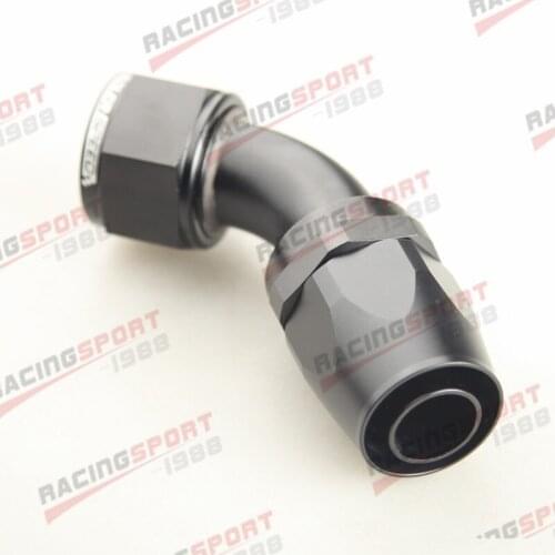 -16 AN 16AN 45 Degree Swivel Hose End Fitting Adaptor SHD-45D-16 black Aluminum
