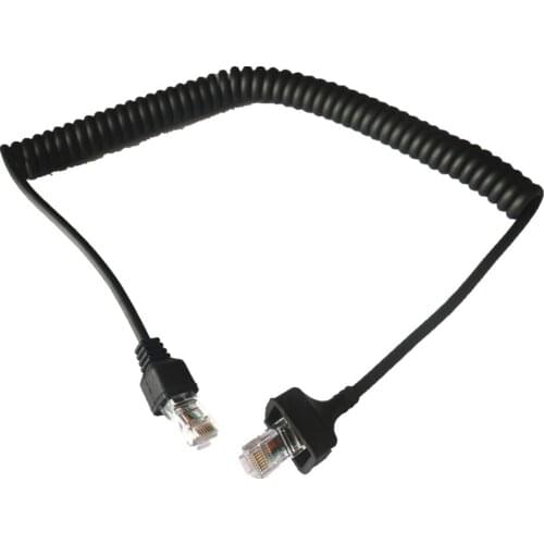 Replacement Microphone Coiled Cord Cable 8pin for Kenwood TK-868 TK-8100 TK-7100