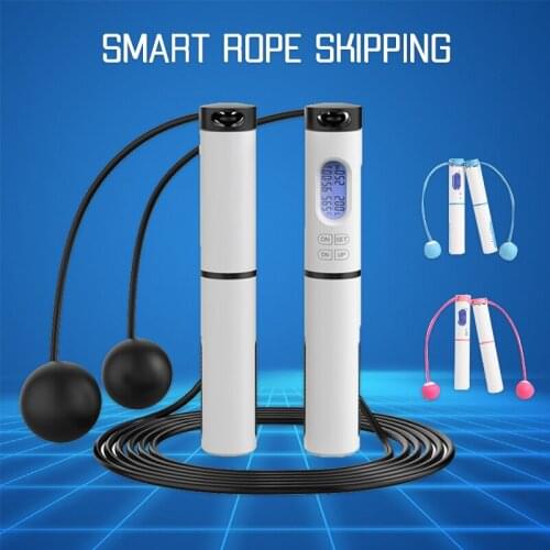 2021 Smart Skipping Rope Calorie Count Adjustable Cable And Cordless Weight-bearing Skipping Rope For Women Men Children Fitness