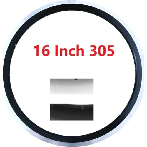 305 Folding Bike 16" 1.0/ 2.125 Bicycle Rim Double Layer Aluminum Alloy Ring CNC Black Silver 20/28/32/36 Hole for SRA683 KT510