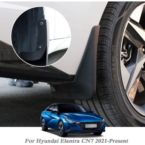 4pcs Car Styling ABS Mud Flap Splash Guard Mudguard Perfector External Decoration For Hyundai Elantra CN7 2021 Auto Accessories