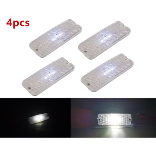 4X 10-30v 4*1.5 inch white truck LED Reflector lights truck side Marker lamp truck external Light Trailer clearance Lamp