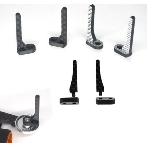 8PCS 3mm Carbon Fiber Parts Top Rail 4mm counterbore Anti-dump Force Ajustable Reinforcing Plate for Tamiya Mini 4WD Car DIY Acc