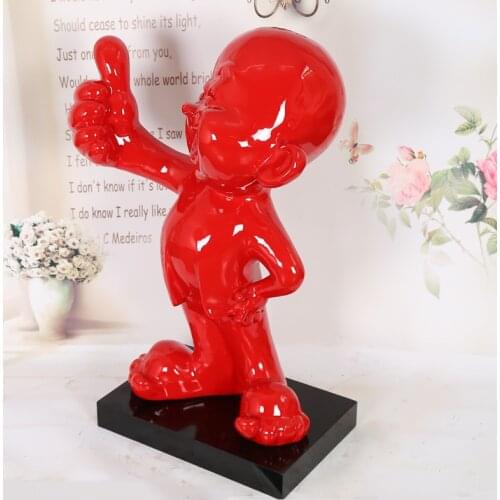 83 CM ABSTRACT REDS LIKE PEOPLE STATUE FIGURE ART SCULPTURE FIGURINE RESIN HOME DECORATION ACCESSORIES FOR LIVING ROOM R2322