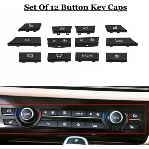 Accessories AC button trim Kit.Heater For BMW 5 6 7 F10 F01 UU Decal 12pcs