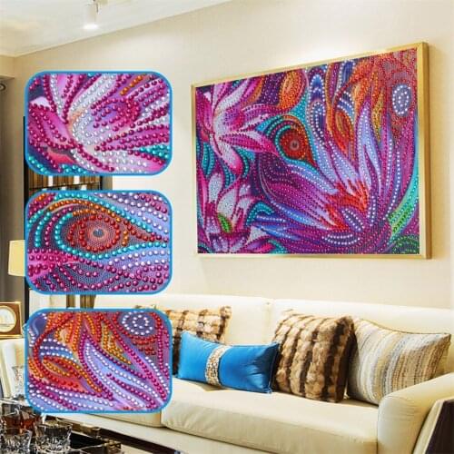 Special Shaped Diamond Embroidery Flowers Abstract 5D DIY Diamond Paintings Pattern Rhinestones Sale Diamond Needlework