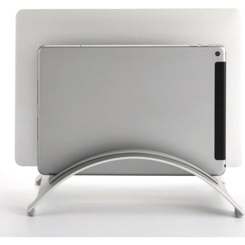Aluminum Notebook Dual-use Vertical Stand Desktop Mounting Bracket for MacBook Pro Tablet with Vertical Storage Bracket