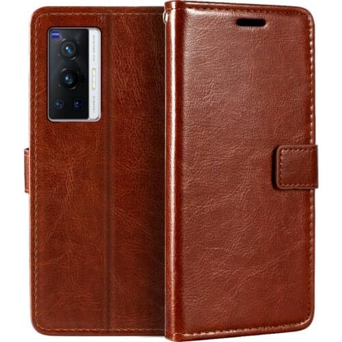 Case For Vivo X70 Pro Wallet Premium PU Leather Magnetic Flip Case Cover With Card Holder And Kickstand For Vivo X70 Pro