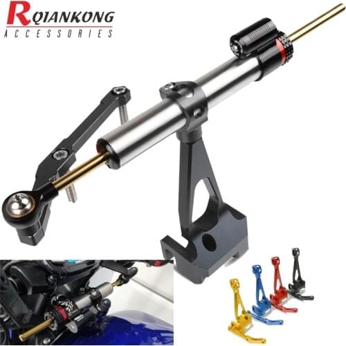 CNC Aluminum Motorcycle Adjustable Steering Stabilize Damper Mounting Bracket kit FOR YAMAHA MT-09 MT09 FZ09 FZ-09 2013-2016