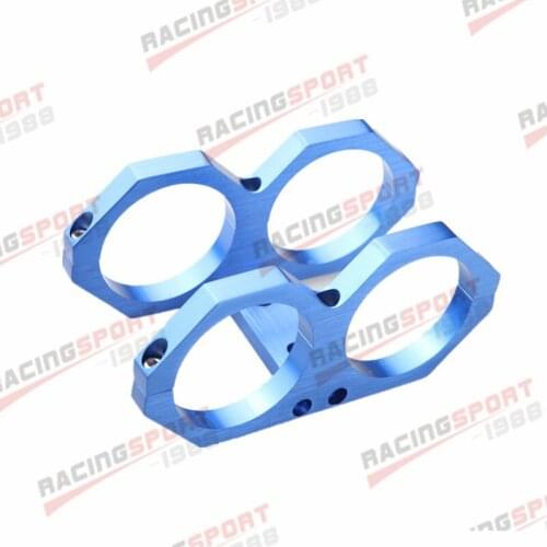 Dual Double Or Twin B-osch 044 Fuel Pump Mounting Bracket Clamp Cradle Purple/BLUE