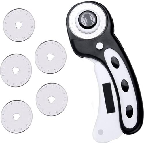 KAOBUY Rotary Cutter DIY Arts Crafts Cutting Cloth Tool Roller Wheel Round Knife Leather Paper Leather Craft Fabrics Accessories