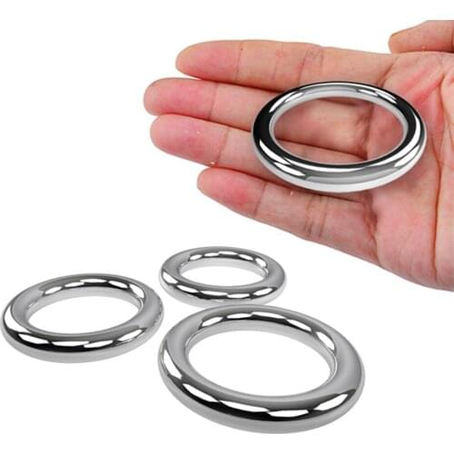 Stainless Steel Penis Ring Cock Ejaculation Delay Sex Toys Adult Men Male Chastity Device BDSM Lasting Firmer Erection Cockring