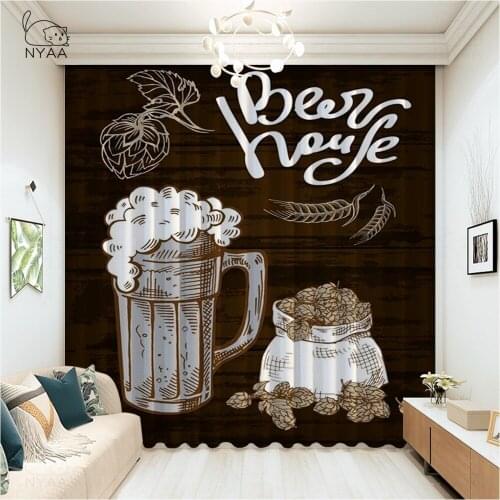 Beer Elements Collection Isolated On White Curtains Home Curtains Kitchen Short Cafe Curtain For The Living Room Micro Shading