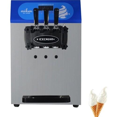 Commercial Soft Serve Ice Cream Machine 3 Flavors Desktop Freeze Ice Cream Makers Machine