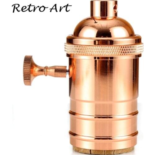 Brass Antique Pendant Light Socket with switch DIY edison lamp holder