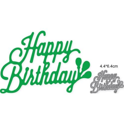 2021 Metal Cutting Dies Cut Mold Balloon Happy BirthdayDecoration Scrapbooking Paper Craft Knife Mould Blade Punch Stencils dies