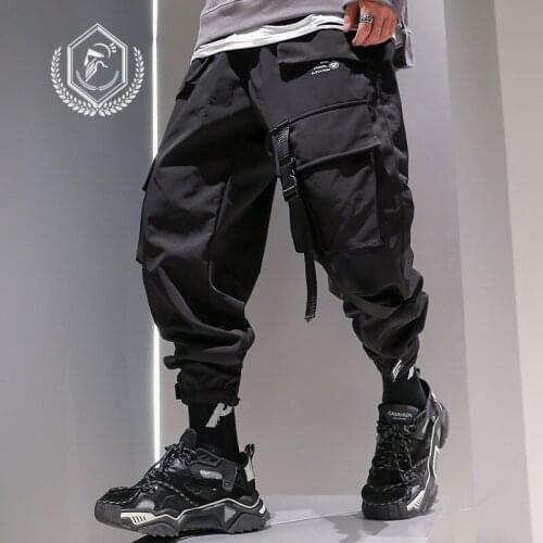 Men Large Size Loose Heavyweight Ankle-Length Pants Casual Safari Style Jogger Pants Fashion Hip Hop Pants