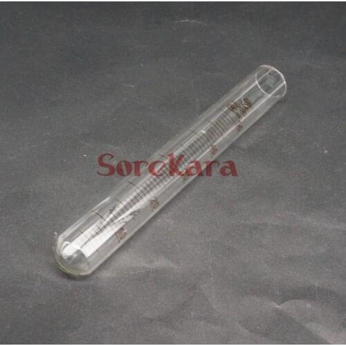 LOT 5 Scale Line 50ml Glass Test Tube Round bottom for Chemistry Laboratory