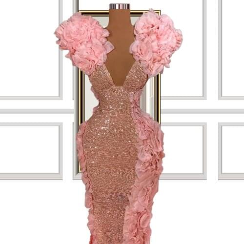 Stacked Floral Shoulders Pink Party Dress First Class Free Customized Free Shipping Prom Dresses Buy Direct From China