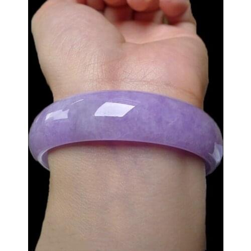 Jade Bangle Natural Myanmar Violet Jade Bangle Jewelry Fine Jewelry Violet lucky Auspicious Jadeite Bracelet Jewelry