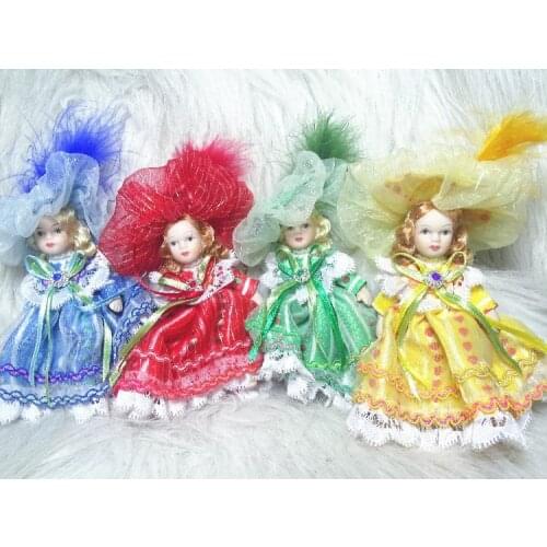 Handcrafted Delicate 11cm Antique Dolls Elegant Women Figures Collectibles Beautiful Figurines Desktop Ornament