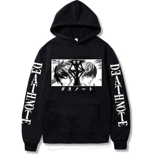 New Japanese Anime Death Note Yagami Light Kira L Men Sweatshirt Fashion Casual Hoodies Harajuku Sportswear Sweatshirts