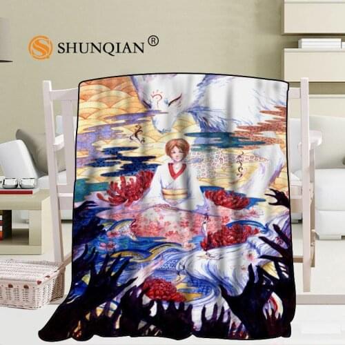 Custom Natsume Yuujinchou Blanket Blending Fabric 56x80inch 50X60inch 40X50inch Sofa Bed Throw Blanket Kid Adult Warm Blanket