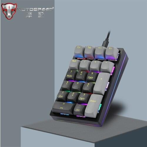 Original Motospeed K3 Numeric Mechanical Keyboard 21 Key Hot Swap Shaft RGB Backlight Keypads For Bank Gaming School Supermarket