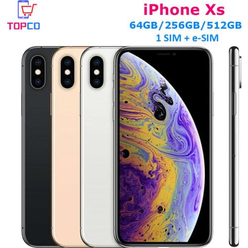 Apple iPhone Xs 5.8" RAM 4GB ROM 64GB/256GB/512GB Original Mobile Phone LTE Hexa Core Dual 12MP iOS12 Face ID NFC A12 Bionic
