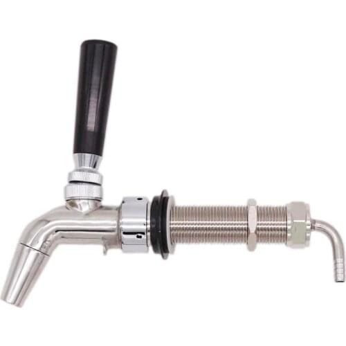 Forward Sealing Stainless Steel Beer Faucet with 80mm chrome shank, Kegging Equipment
