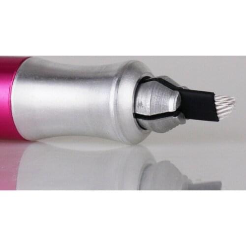 Tattoo Supplies 10pcs Microblading Needles Double Row 14pins Disposable Tattoo Blade Tools Permanent Makeup For Eyebrow Lip