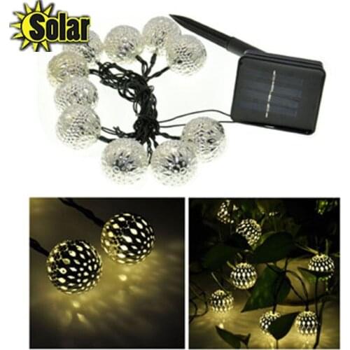 3.5M 10D Durable Moroccan Solar String Light Outdoor LED Light Festival Wedding Christmas Garden Home Store Deco Holiday Light