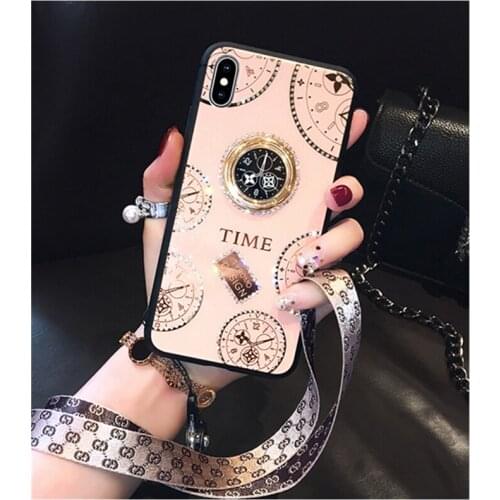 Luxury Ring bracket phone cases for iPhone 7 8 6 6s plus X XS max XR 11 Pro Max Case Shockproof fashion Lanyard Back Cover Capa