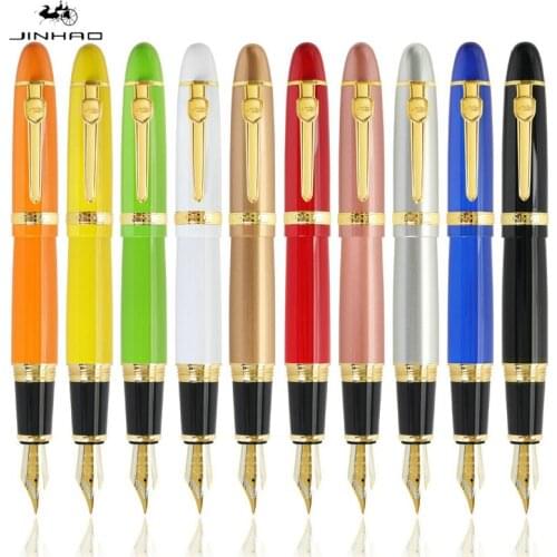 JINHAO 159 Fountain Pen Ink High Quality 0.5mm Nib Calligraphy Pens Vulpen Boligrafos De Marca Lujo Pluma Fuente