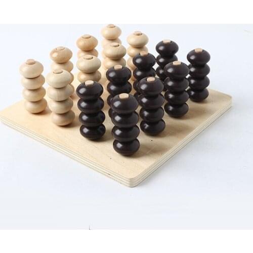 Montessori Special Shuttle Limons teaching aids kindergarten sensory puzzle childrens toys geometric stereo four chess
