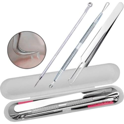 Blackhead Remover Neddles Acne Facial Cleanser Needle Stainless Steel Acne Pimple Remover Tool Facial Pore Cleaner Tool TSLM1